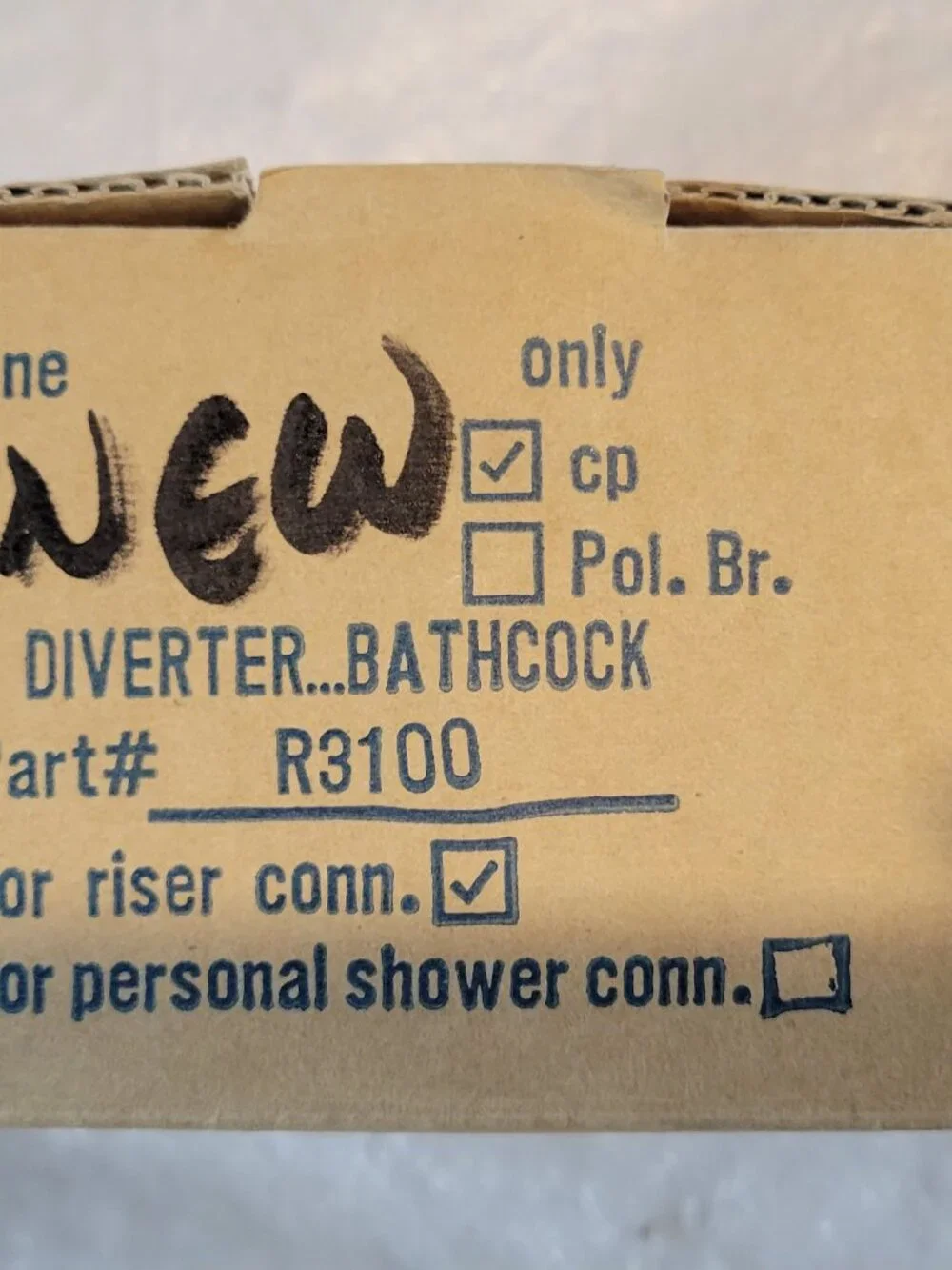 Spring House Diverter Bathcock Two-Handle Add-On Shower Chrome Plated